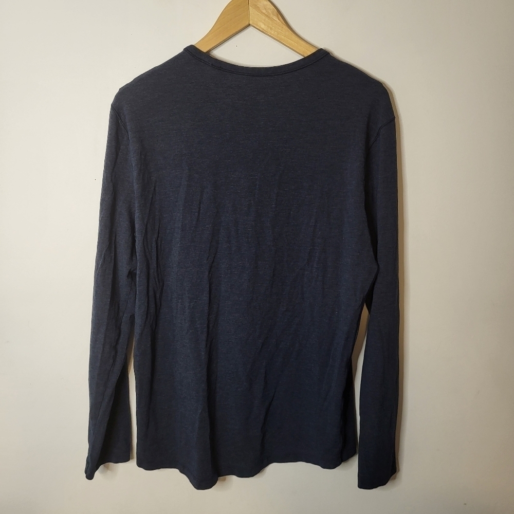 Lululemon Stretch Long Sleeve Active Gym Run Yoga Shirt Navy Blue Size Medium - Picture 3 of 6